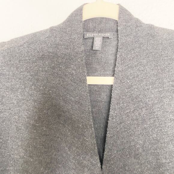 eileen fisher merino wool drapey sweater cardigan size small - Picture 3 of 7